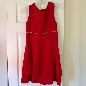 Elegant Red Sleeveless Dress